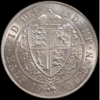 1900 Silver Halfcrown Victoria S#3938 Choice Uncirculated
