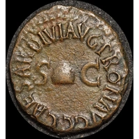 Ancient Rome (Imperial) 37 - 41 BCE Gaius Caligula Bronze Quardans BMCRE #79 Very Fine