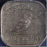 1921 Pattern Kookaburra Penny Type 11e PCGS SP65
