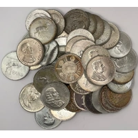 South Africa Bag of 50 Silver 1 Rand Coin (80% Pure) No Grade, Misc Dates & Designs
