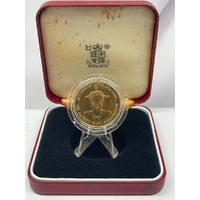 Swaziland 1986 Gold Proof  250 Elamengani KM# 38 Accession of King Makhosetive