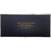 Swaziland 1981 Gold / Silver Proof  Coin Set Unlisted Diamond Jubilee of King Sobhuza II