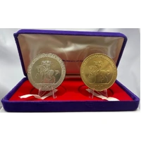 1977 Silvered and Gilded Medal Pair Numisphil Society of Victoria