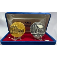 1976 Silvered and Gilded Medal Pair 75th Anniversary of the Australian Federation