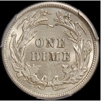 United States 1911 Silver Dime KM# 113 PCGS MS63