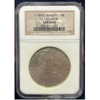 Mexico 1778 Silver 8 Reales PCGS Genuine ex El Cazador wreck