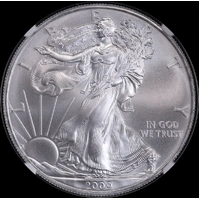 United States 2009 Silver 1 Ounce Eagle NGC MS69