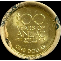 2018 1 Dollar Mint Roll 100 Years of ANZAC Spirit Heads/Tails