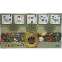 Isle Of Man 2001  50 Pence PNC Christmas 