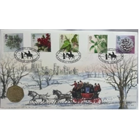 Isle Of Man 2002  50 Pence PNC Christmas 