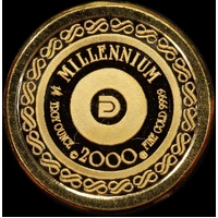 Argor-Heraeus 2000 Gold Quarter Ounce Minted Ingot Millennium