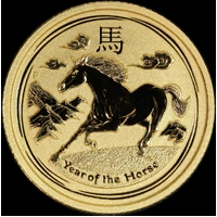 2014 Gold Lunar Tenth Ounce Coin Year of the Horse