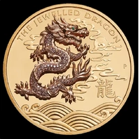 2019 Gold 10oz Proof Jewelled Dragon Masterpiece Coin