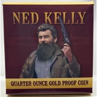 Tuvalu 2010 Gold 1/4 Ounce Coloured Proof Coin Ned Kelly