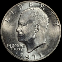 United States 1971 Silver Dollar KM# 203a Uncirculated