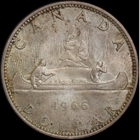 Canada 1966 Silver 1 Dollar KM#54 Uncirculated