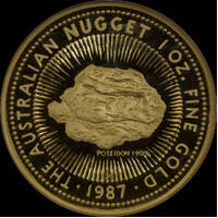 1987 Gold 1oz Proof Coin - Poseidon Nugget NGC PF70UC