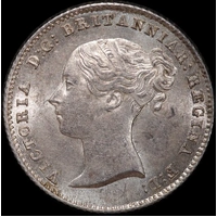Victoria 1843 Silver Fourpence S# 3913 Uncirculated