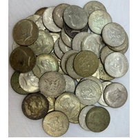USA 1965-1970 Bag of Junk 50 Silver Half Dollar Coins
