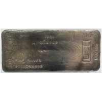 Vintage Harringtons / DCL 1kg Kilo Cast Silver Ingot 99.98%