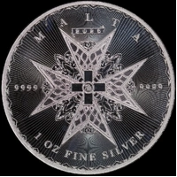 Malta 2025 Silver 5 Euros Uncirculated Coin Maltese Cross