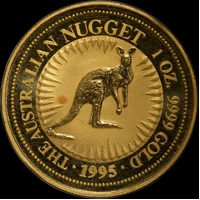 1995 Gold 1 Ounce Uncirculated Coin Kangaroo Nugget