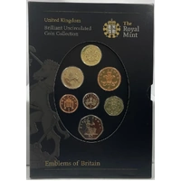 United Kingdom 2008 Uncirculated Mint Coin Set (7 coins) Emblems of Britain