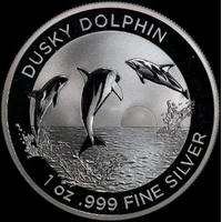 2022 Silver 1oz Uncirculated Coin Dusky Dolphin