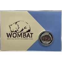 2023 Silver 1 Ounce Coloured Coin Wombat