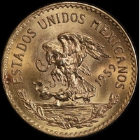 Mexico 1959 Gold 20 Pesos KM#478 Uncirculated