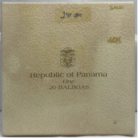 Panama 1973 Silver 20 Balboas Proof Coin Simon Bolivar