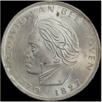 Germany (West) 1970 Silver 5 Marks KM# 127 Uncirculated