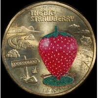 2025 Coloured 1 Dollar Uncirculated Coin Aussie Big Things Giant Strawberry