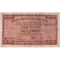 South Africa 1947 10 Shillings P# 82e good VF
