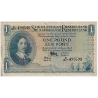 South Africa 1959 1 Pound P# 93e good VF