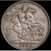 1895 Silver Crown Victoria S#3937 Good VF