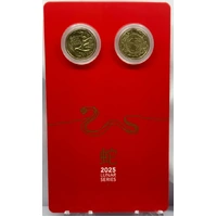 2025 1 Dollar Uncirculated Coin Pair Lunar Series Snake
