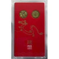 2024 1 Dollar Uncirculated Coin Pair Lunar Series Dragon