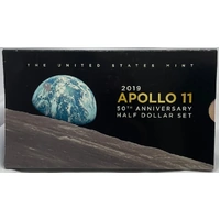 United States 2019 Copper-Nickel Half Dollar Set  Apollo 11 50th Anniversary