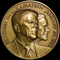 United States 1985 Bronze Medal Ronald Reagan Second Inauguration