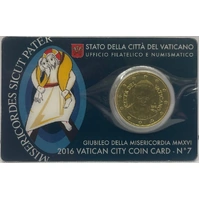 Vatican City 2016 50 Euro Cents Uncirculated Coin Card 7