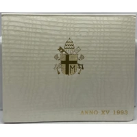 Vatican City 1993 Uncirculated Coin Set includes Silver 1,000 Lire