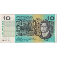 1974 $10 Note Australia Phillips/Wheeler TBC 1st Prefix R305F Extremely Fine