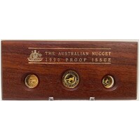 1990 Gold Three Coin Proof Set (1/4 1/10 and 1/20)