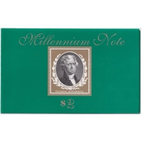 United States 2000 Millennium $2 Star Note Folder