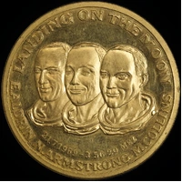 United States Gold Medallion Landing On The Moon