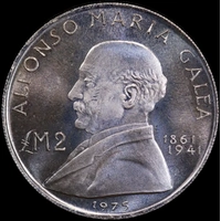 Malta 1975 Silver 2 Liri KM#31 Uncirculated Alfonso Maria Galea