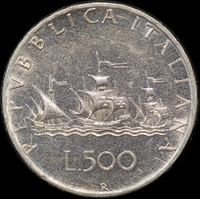 Italy 1964 Silver 500 Lire KM#98 Uncirculated