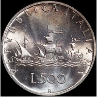 Italy 1980 Silver 500 Lire KM#98 Uncirculated