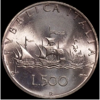 Italy 1981 Silver 500 Lire KM#98 Uncirculated